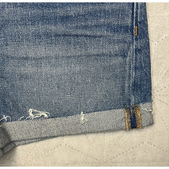 Madewell Women's High-Rise Denim Shorts, Size 23, Distressed Blue, Casual Summer - Picture 2 of 6